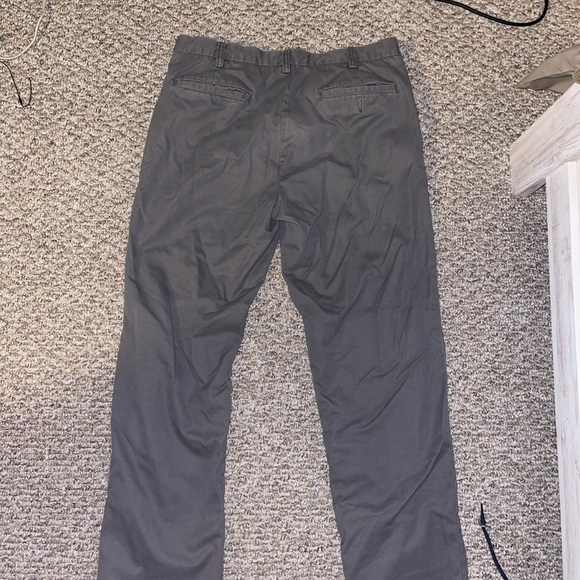 Lands end Grey flannel lined khakis. - Picture 4 of 4